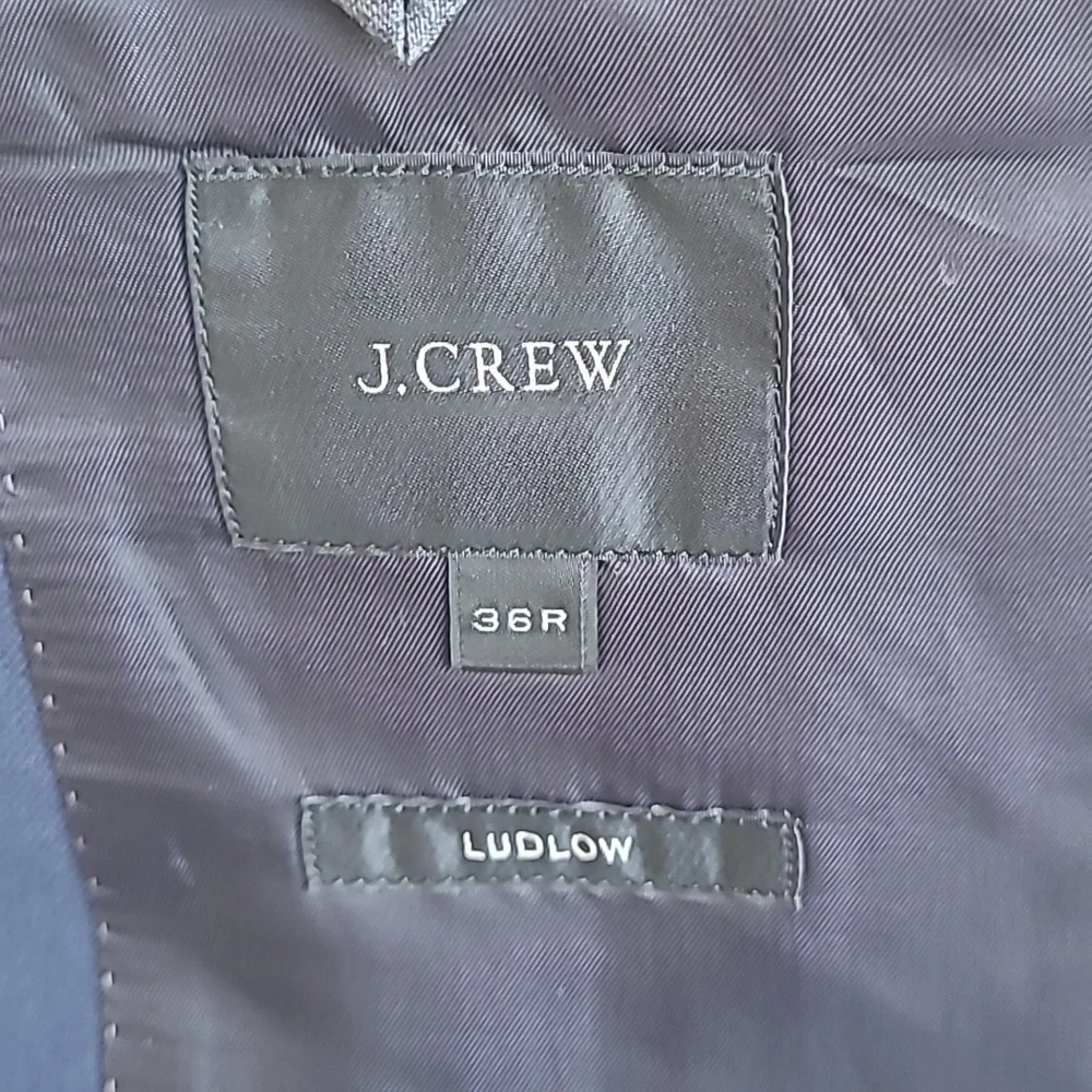 J CREW Ludlow Dark Blue Carpini‎ Cloth Cotton Sz 36 R Mens Sport Coat Blazer